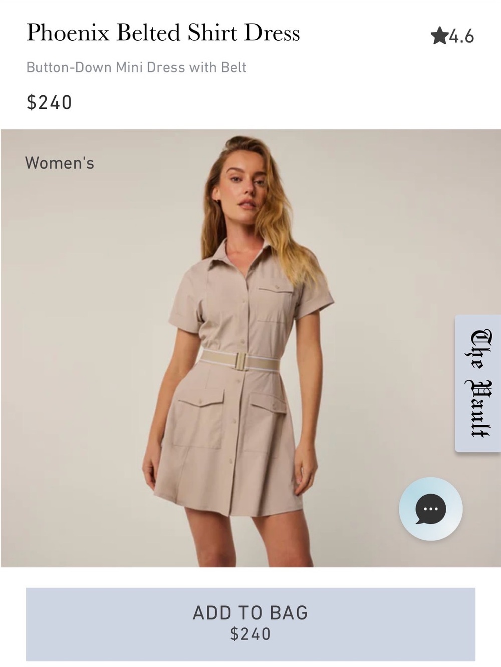 Phoenix Greyson Belted Shirt Dress — Taupe